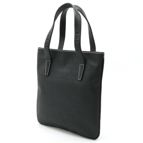 LOEWE leather Repeat anagram Clutch bag black